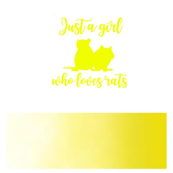 Just A Girl Who Loves Rats- Funny Rats Vinyl Decals Car, Laptop, Windows - Picture 12 of 14
